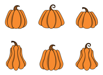 pumpkin design illustration isolated on white background 