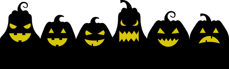 pumpkin banner design illustration isolated on transparent background 