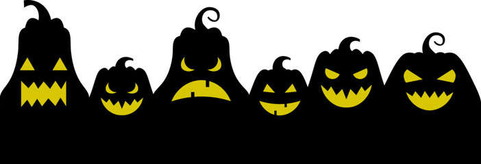 pumpkin banner design illustration isolated on transparent background 