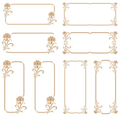 Decorative frame with carnation theme.a horizontally elongated banner.a vertically elongated banner.a banner that is good to use as a title.a title frame that is good for writing on a form.frames for 