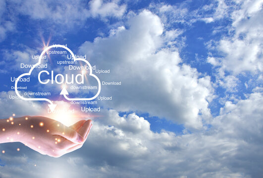 Concept of using cloud online system is convenient, economical, energy saving and low cost.
