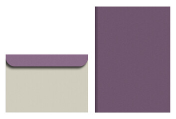 Envelope with a4 document stationery mockup