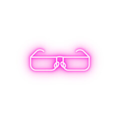 optical glasses neon icon