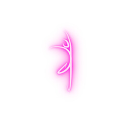Fototapeta na wymiar dancer neon icon