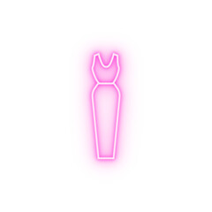 Dress clothes clothing woman neon icon