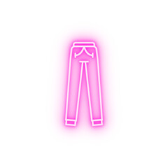 Sweatpants clothes neon icon