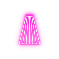Long skirt women clothes neon icon