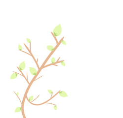 simple abstract background with green leaves