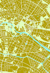 City plan City Map with River