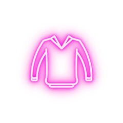 Sweater clothes man neon icon