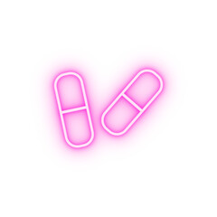 Pill neon icon