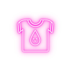 Donor dress neon icon