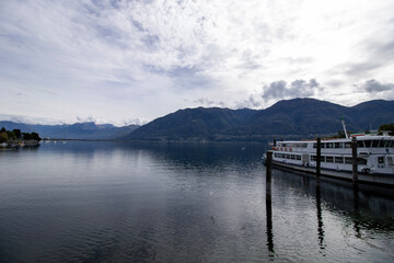 Obraz premium Images of Lake Maggiore from Locarno, Switzerland