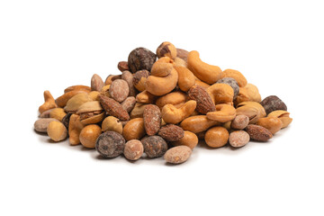  A group of almonds, pistachios, walnuts, macadamia, cashews.