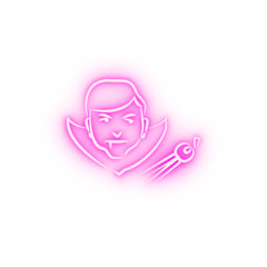 dracula avatar sketch style neon icon