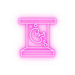 Artificial insemination baby neon icon