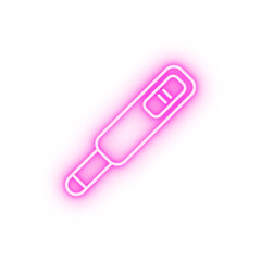 Artificial insemination test neon icon