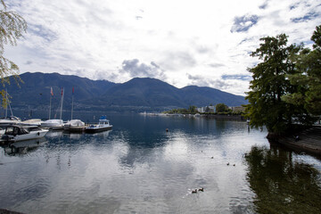 Images of Lake Maggiore from Locarno, Switzerland