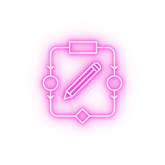 artificial intelligence bot concept line neon icon