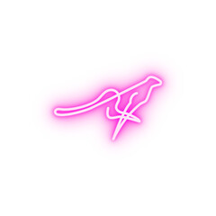 Leopard one line neon icon