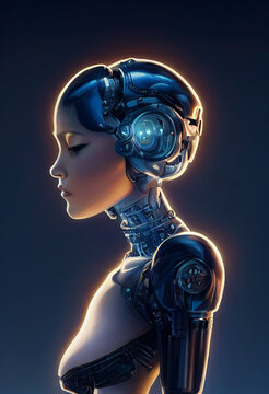 3D rendering 3D illustration, android robot bionic, bionic woman book cover cyberpunk cyberpunk girl cyborg cyborg woman game character robot, robotic robotic technology sci fi woman