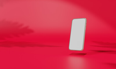 Minimalist modern clay mockup smartphones for presentation, application display, information graphics etc. 3D rendering