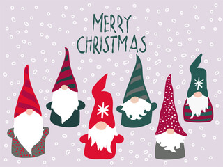 christmas card with santa claus