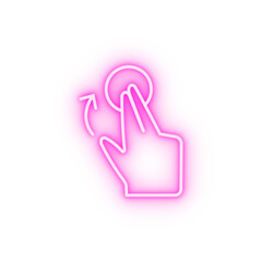 Tap push hand touch neon icon