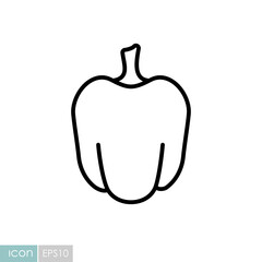 Bell Pepper or paprika isolated design vector icon