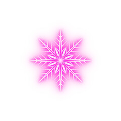 Snowflake neon icon