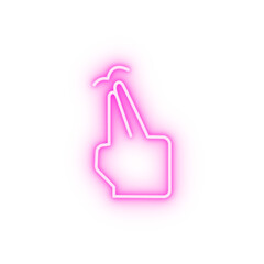 Double tap finger touch neon icon