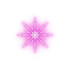 Snowflake neon icon