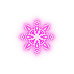 Snowflake neon icon