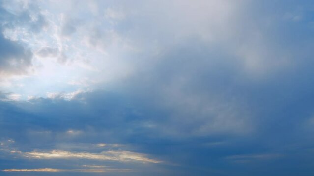 Different shades and light tones. Bright multicolored sky-cloud background. Nature background. Timelapse.