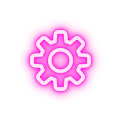 Gear neon icon