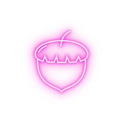 Obraz premium Vector Acorn neon icon