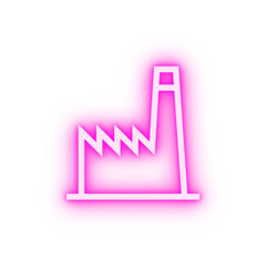 Castle Building neon icon