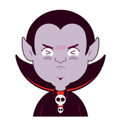 Dracula angry face cartoon cute	