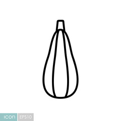 Zucchini isolated vector icon. Vegetable sign
