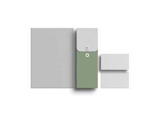 Minimal envelope with business card mockup