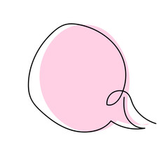abstract speech bubble shape
