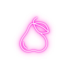 Vector Pear neon icon