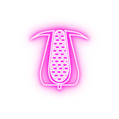 Vector Corn Vegetable neon icon