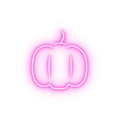 Vector Pumpkin neon icon