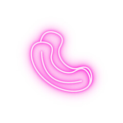 Vector Cashew nut neon icon