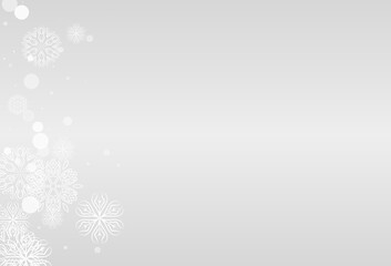 Fototapeta na wymiar Gray Snowfall Vector Grey Background. Falling