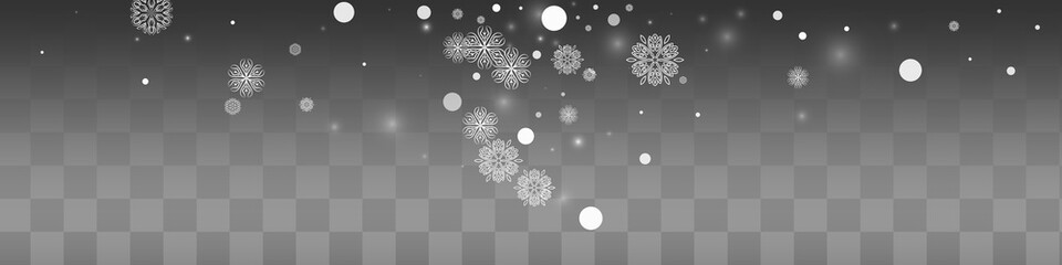 Gray Snowflake Vector Transparent Panoramic