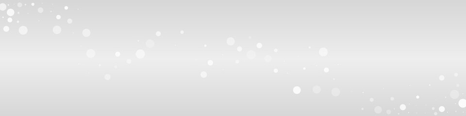 Silver Snowfall Vector Grey Panoramic Background.