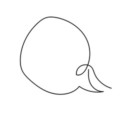 trendy line speech bubble message