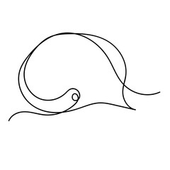 trendy line speech bubble message